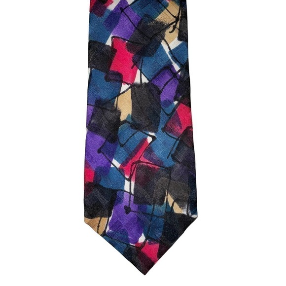 Robert Daskal Men’s 100% Silk Tie. Hand painted. NWOT Made in U.S.A - Picture 12 of 14